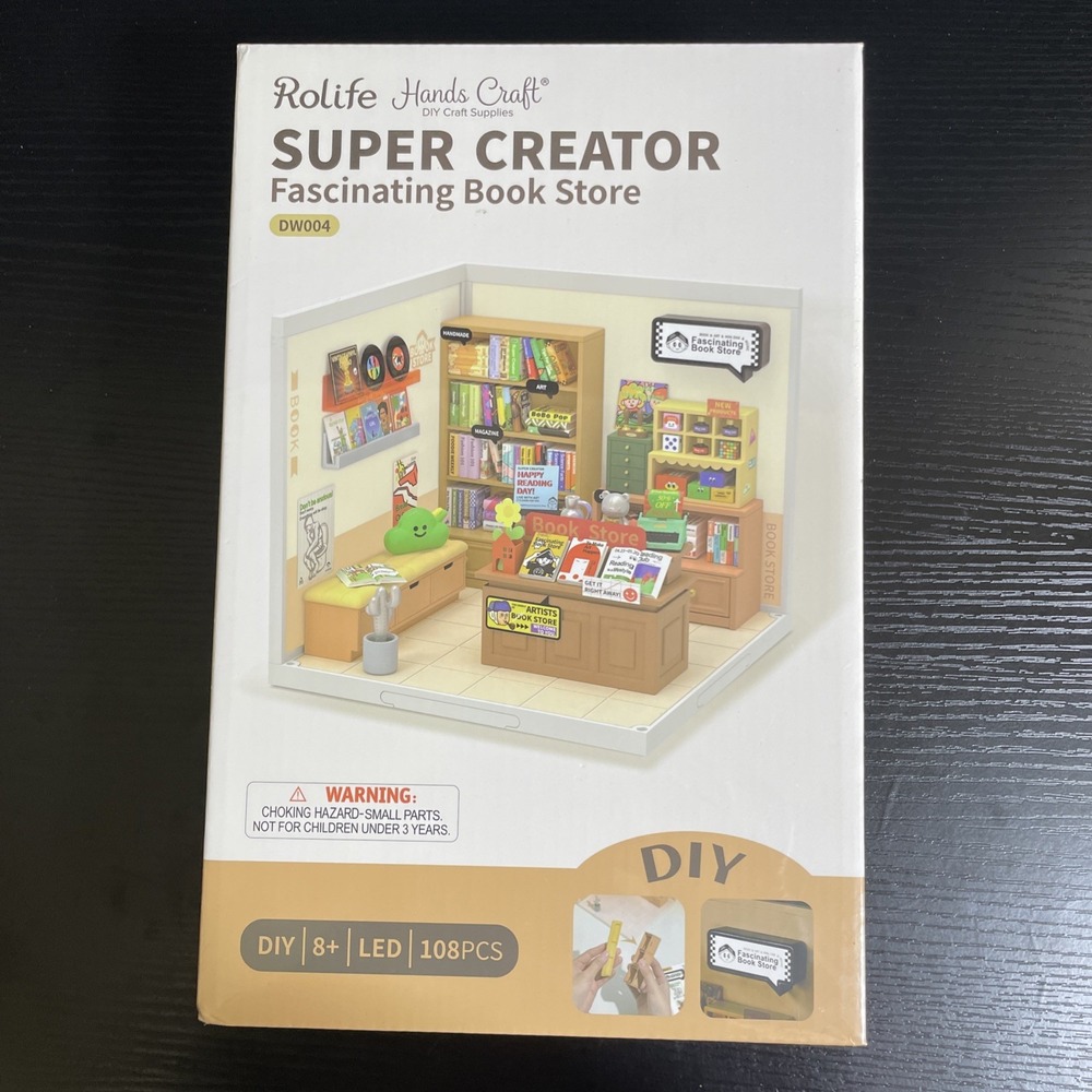 Rolife Super Creator - Fascinating Book Store DIY - DW004 Kit - New & Sealed